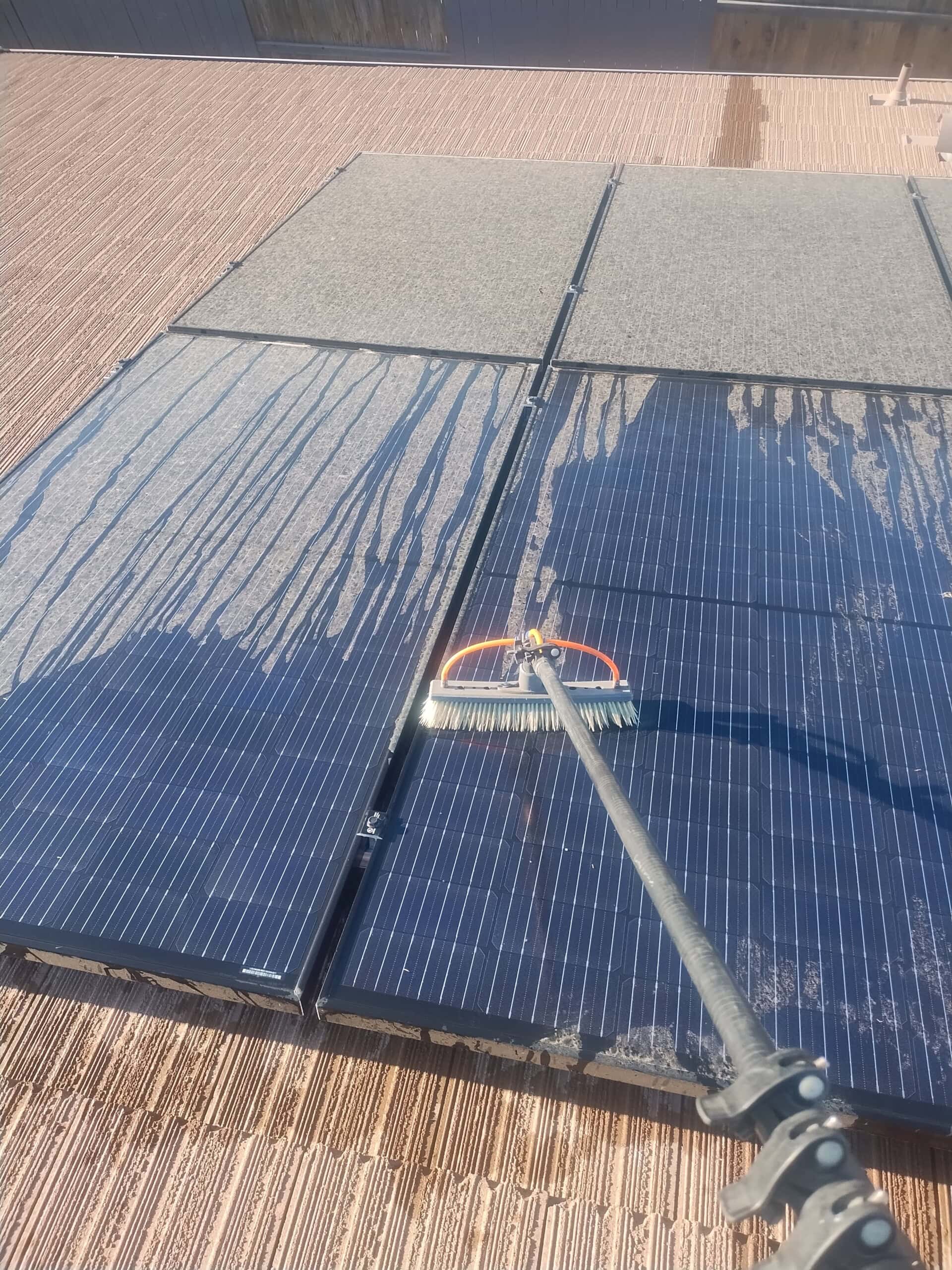 cleaning solar panels